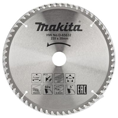 Makita Cirkelzaagblad Universeel | Ø 235mm Asgat 30mm 60T - D-65632