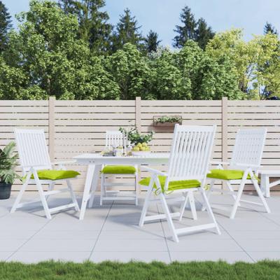 VidaXL Stoelkussens 4 st 40x40x7 cm oxford stof heldergroen