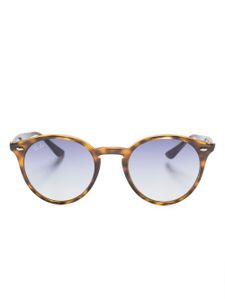 Ray-Ban lunettes de soleil rondes à effet écailles de tortue - Marron