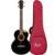 Flight Princess Series Nora Baritone EQ-A elektrisch-akoestische bariton ukelele met tas