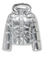 Kids ONLY winter winterjas meisjes - grijs - KogPearl - puffer, capuchon