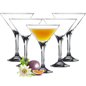 Cocktail glazen - 6x - martini - 175 ml - glas - martini glazen