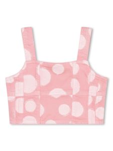 Marc Jacobs Kids haut crop à pois - Rose