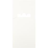 Kaart voor dubbele haken, L: 123 mm, B: 58 mm, wit, 200 stuk/ 1 doos