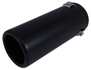 Uitlaatsierstuk Staal/Zwart - rond 70mm - lengte 170mm - 35-66mm aansluiting AS801