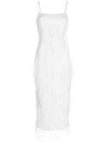 Rachel Gilbert robe mi-longue Aster à détails de plumes - Blanc