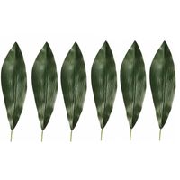 6x Kunstplant Aspidistra blad 75 cm donkergroen