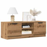 Tv-meubel 102x35x36,5 cm bewerkt hout artisanaal eikenkleur