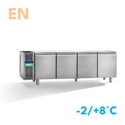 Dieptekoelwerkbank | 4 deurs EN | zonder werkblad | remote