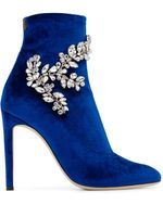 Giuseppe Zanotti bottes Celeste à ornements en cristal - Bleu