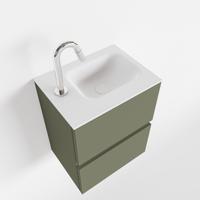 Toiletmeubel Mondiaz Ada | 40 cm | Meubelkleur Army | Lex wastafel Talc Links | 1 kraangat