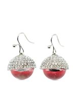 Marni boucles d'oreilles pendantes Red Eye - Argent