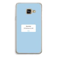 Reminder: Samsung A3 (2017) Transparant Hoesje Reminder: Samsung A3 (2017) Transparant Hoesje
