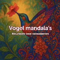 Mandala vogel kleurboek voor volwassenen