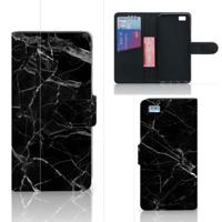 Huawei Ascend P8 Lite | Bookcase | Marmer Zwart - Origineel Cadeau Vader