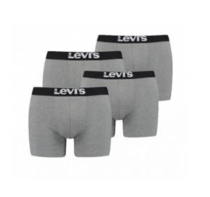 Levi's Solid Basic Boxershort 4-Pack Grijs - Maat S - Kleur: Grijs | Soccerfanshop