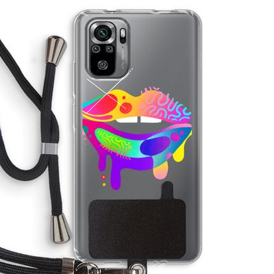 Lip Palette: Xiaomi Redmi Note 10S Transparant Hoesje met koord