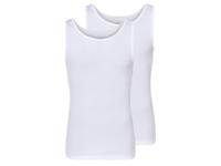 LIVERGY 2 heren onderhemden (XL, Wit)