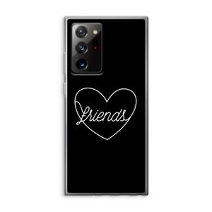 Friends heart black: Samsung Galaxy Note 20 Ultra / Note 20 Ultra 5G Transparant Hoesje