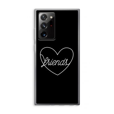 Friends heart black: Samsung Galaxy Note 20 Ultra / Note 20 Ultra 5G Transparant Hoesje