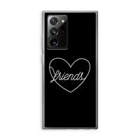Friends heart black: Samsung Galaxy Note 20 Ultra / Note 20 Ultra 5G Transparant Hoesje