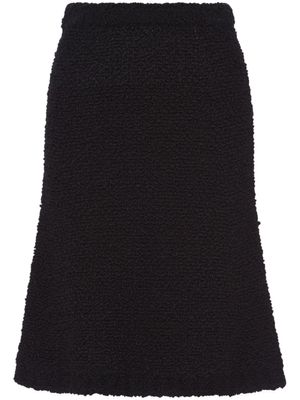 Prada Bouclé mohair knit skirt - Noir