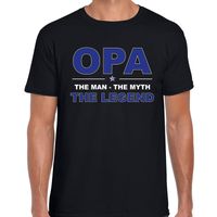 Opa the legend cadeau t-shirt zwart voor heren - thumbnail