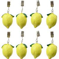 Decoris tafelkleedgewichten - 8x - citroen - ijzer - geel - Tafelkleedgewichten - thumbnail