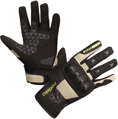MODEKA Fuego Heren, Motorhandschoenen zomer, Zwart-Zand