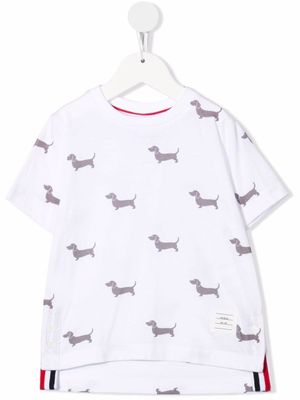 Thom Browne Kids t-shirt à imprimé graphique - Blanc