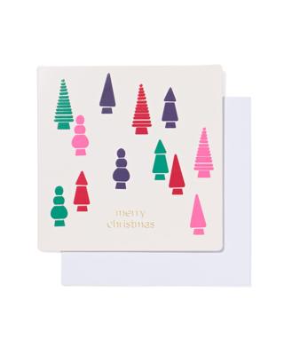 HEMA Kerstkaarten Met Kerstprint - 5 Stuks (multi)