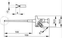 SKS Hirschmann KLEPS 30 Fijn-krokodilklem Steekaansluiting 4 mm CAT I Zwart - thumbnail