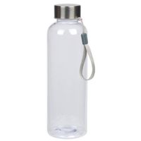Drinkfles/waterfles transparant met RVS schroefdop 550 ml - Drinkflessen