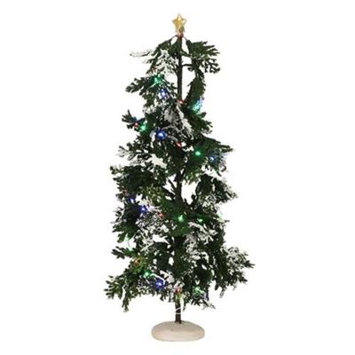 Snowy Conifer With Lights - 40x14 cm - Luville