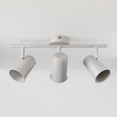Riga - LED plafondlamp - 3 spots - Draaibaar en dimbaar - GU10 - Kantelbaar - Plafondspot - IP20 voor binnen - Wit