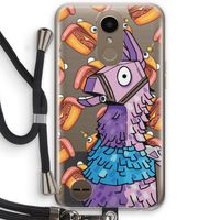 Loot Burger: LG K10 (2017) Transparant Hoesje met koord