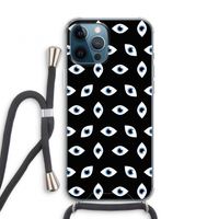 Eyes pattern: iPhone 12 Pro Transparant Hoesje met koord