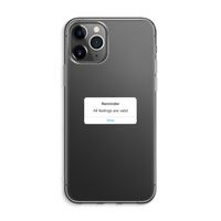 Reminder: iPhone 11 Pro Max Transparant Hoesje