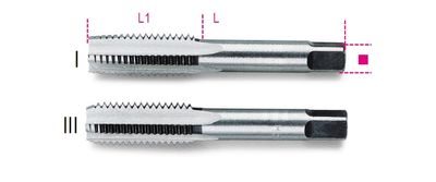 Beta Handtappen, fijne spoed, metrische draad verchroomd staal 433 10X1 - 004330208