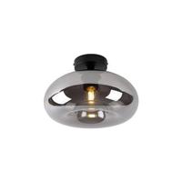 QAZQA Art Deco plafondlamp zwart met smoke glas - Busa - thumbnail