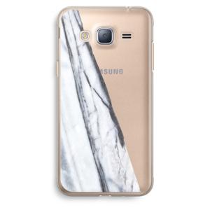 Gestreepte marmer: Samsung Galaxy J3 (2016) Transparant Hoesje
