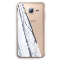 Gestreepte marmer: Samsung Galaxy J3 (2016) Transparant Hoesje - thumbnail