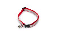 Beeztees Beeztees Kattenhalsband Reflecterend Grijs/Rood 24-29cm