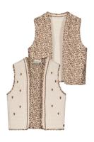 Like Flo zomer reversibel gilet meisjes - perzik / luipaard - Daisy - thumbnail