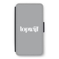 Topwijf Grijs Wit: iPhone 12 mini Flip Hoesje