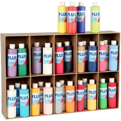 Plus Color acrylverf, diverse kleuren, 30x250 ml/ 1 doos