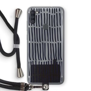 Moroccan stripes: Samsung Galaxy A11 Transparant Hoesje met koord