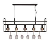 Freelight Hanglamp Barista Zwart 120cm 5 Lichts E27 - thumbnail