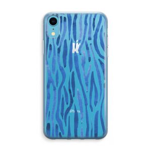 Blauwe nerven: iPhone XR Transparant Hoesje