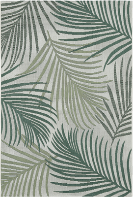 Machka Buitentapijt Palm Patroon Groen/Crème-140 x 200 cm